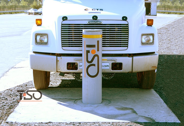 Crash-tests of TiSO road-blockers and bollards