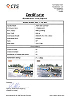 Certificate of ASTM F2656 Shallow road blocker (RB 33X)