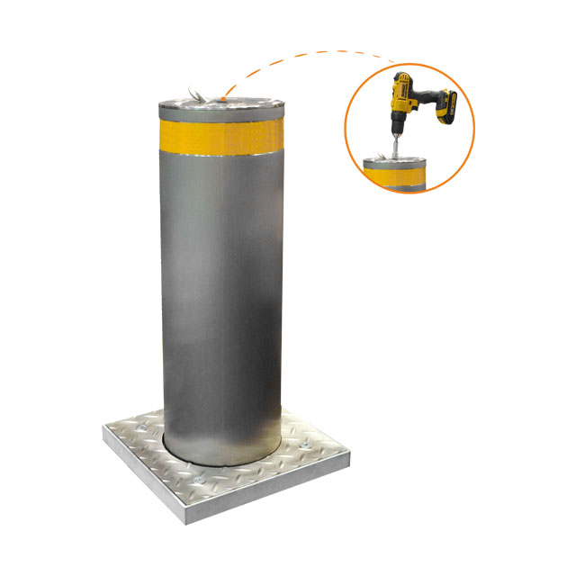 Traffic semi-automatic bollard RB343 (drill driven mechanism)